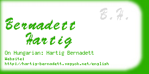 bernadett hartig business card